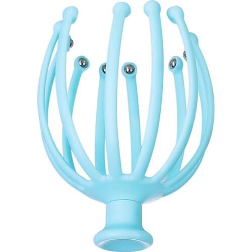 1Pcs Head Massager Neck Massage Octopus Scalp Stress Relax Spa Healing Alloy Health Care Tool Body Head Massage Beauty Tool