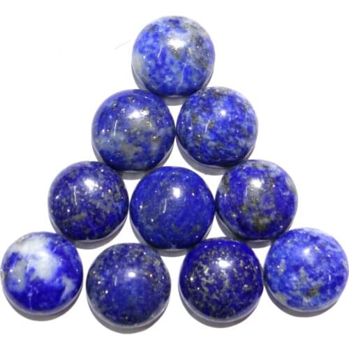 14mm Natural stone Quartz crystal Turquoises lapis Round Cabochon Pendant for diy Jewelry making necklace Accessories50pcs