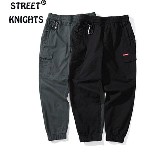 2021 Mens Cotton Casual Pants Summer Thin Large Pocket Trousers Outdoor Sports Elastic Pants Loose Wild Harlan Casual Pants Men