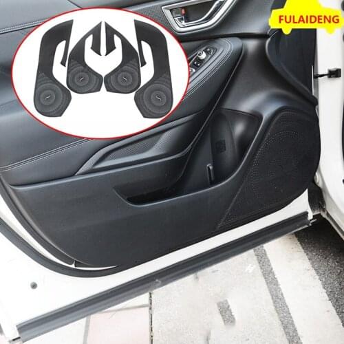 4pcs For Subaru Forester 2019 Carbon Fiber leather Door Side Anti-kick Protection Trim Car Styling Accessories