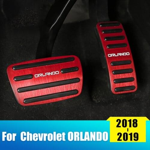 Aluminum alloy Car Foot Pedal Cover Fuel Accelerator Pedal Brake Pedals Pad Cover For Chevrolet Orlando 2018 2019 Accessories