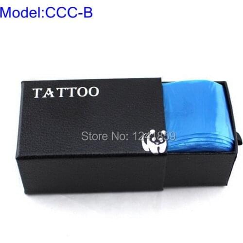 Free Shipping 100pcs Plastic Blue Tattoo Clip Cord Sleeves Covers Bags Supply CCC-B