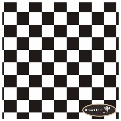 Free shipping Black&White Square Printing hydro/water transfer printing hydrographic film 50cm*10m aqua print HFJ088
