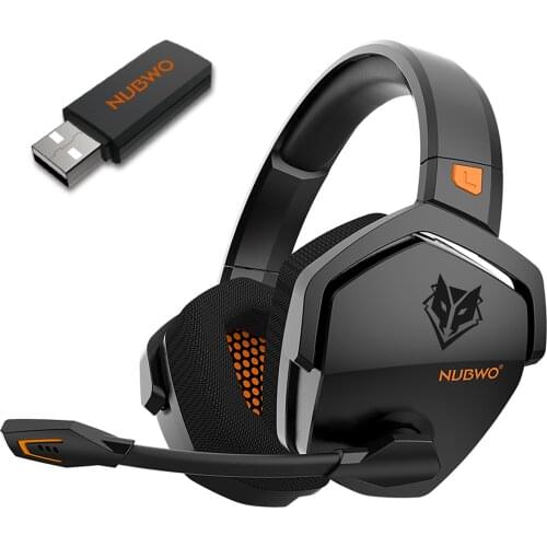 NUBWO G06 2 in 1 Wireless Gaming Headset Adjustable 2.4G Wireless/3.5mm Wired Stereo Gaming Headsets Noise Reduction with Mic