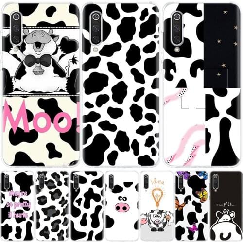 Cow Pattern Black White Phone Case for Xiaomi Redmi Note 10 9 9S 8T 8 7 8A 7 7A 6 6A 9A 9C S2 K20 K30 Pro Fashion Cover Coque