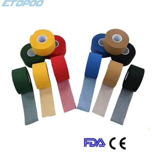 3.8cm*9.14M color Rigid Tape Sports Protect Rigid Sports Tape Strapping Tape Viscose Leukotape sport tape