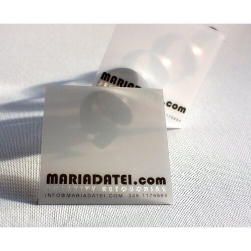 Cheap printing clear plastic material transparent pvc business card