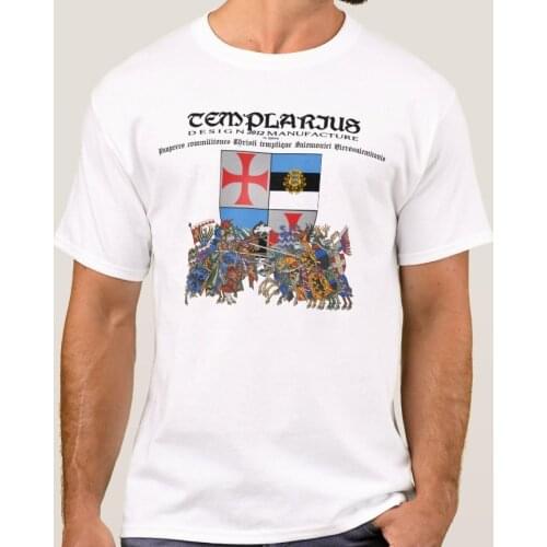 Coat of Arms of The ESTONIA Templars In The Background of A Medieval Combat T-Shirt Cotton Short Sleeve O-Neck Mens T Shirt New