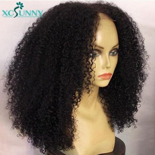 Kinky Curly Wig 13x6 Lace Front Human Hair Wigs Pre Plucked Remy Brazilian Lace Frontal Wig For Women 4x4 Closure Wig xcsunny