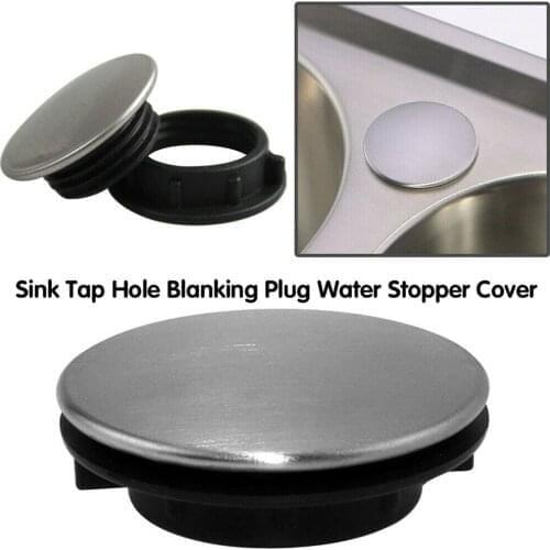Stainless Steel Kitchen Sink Tap Hole Blanking Metal Plug Water Stopper Cover 36mm for Wash Basin Bathrooms Bathtub PM0081