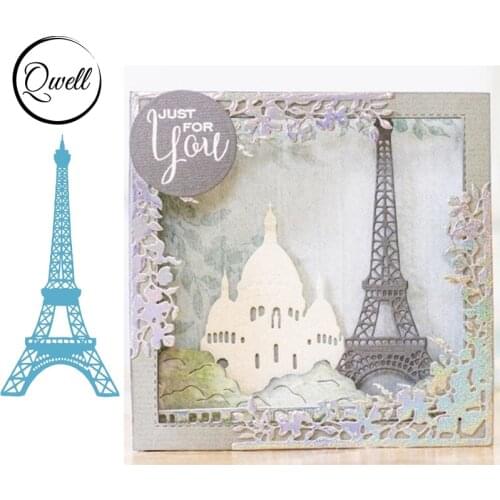 QWELL Paris Tower Metal Cutting Dies for Scrapbooking and Card Making Paper Embossing Craft New 2019 die cuts