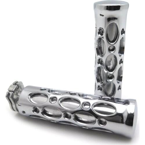 Aftermarket free shipping motorcycle accessories Motorcycle Hole Hollow Shape 7/8" 22mm Hand Grips CHROMED For Honda CBR 600