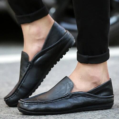 Men Casual Shoes Summer Soft Moccasins Men Loafers High Quality Genuine Leather Shoes Men Flats Breathable Slip On Driving Shoes