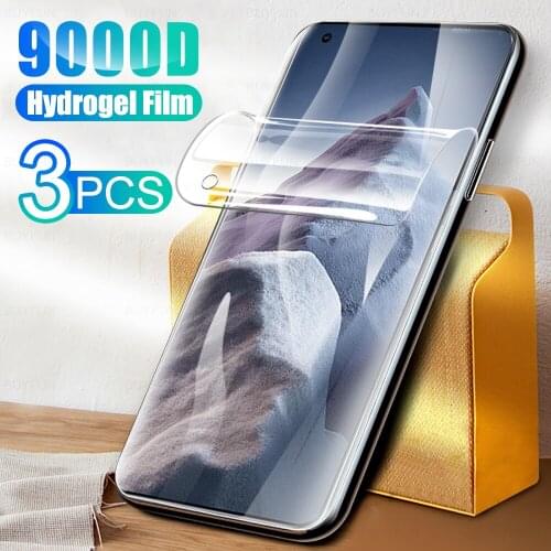 3Pcs Full Cover Soft Hydrogel Film For Xiaomi Mi 11 Ultra Protective Screen Protection For Xiaomi 11 Ultra 6.81" Film Not Glass