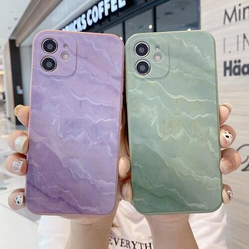 Fashion Minimalist Marble Phone Case For iPhone 12 11 Pro X XR XS Max Shockproof Soft Back Cover For iPhone 7 8 Plus Luxury Case