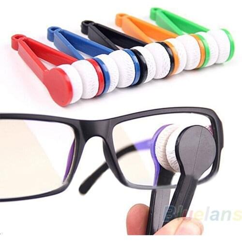 NEW Mini Portable Glasses Eyeglass Cleaner Spectacles Microfiber Sunglass Cleaning Brushes Easy to Carry Glass Clean Brush