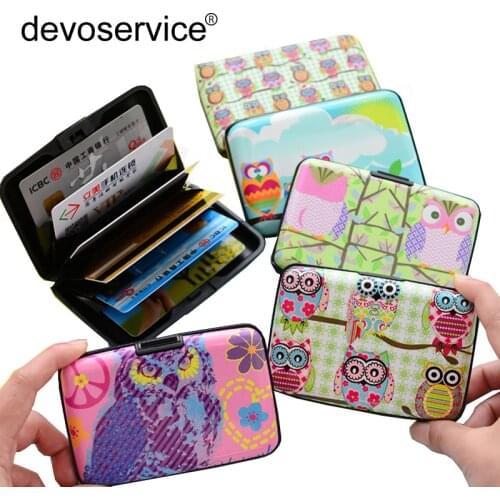 Novelty Kawaii Owl Card Holders For Girls Boys Credit Bank Card Case Wallet Business Card Storage Box Desk Accessories Organizer