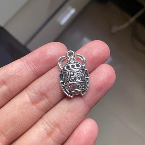 30pcs Egyptian Scarab Beetle Pendant Aesthetic Accessories , Diy Jewelry Charms Women Necklace Bracelet earring Gothic Keychain