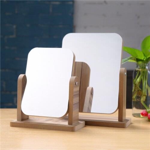 Portable Mirror Makeup Mirror Spin Assembly Screen Vanity Mirror Single Mirrors Desk Cheap Gift Cosmetic Espelho de maquiagem