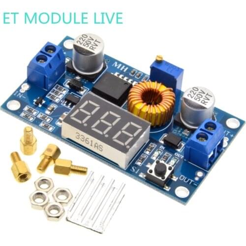5A 75W XL4015 DC-DC Converter Adjustable Step-Down Module 4.0-38V to 1.25V-36V DIY Adjustable Power Supply