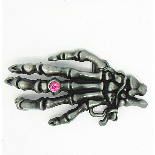 Western buckle ghost hand self-defense zinc alloy belt buckle fashion belt buckle with 4.0