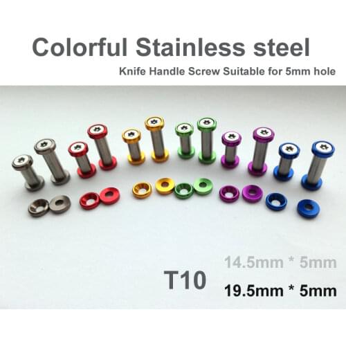 20pcs/lot 0.76"(19MM) stainless steel Knife Handle hex Screws Suitable for 5mm hole black