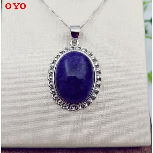 S925 sterling silver inlaid with retro hollow pendant