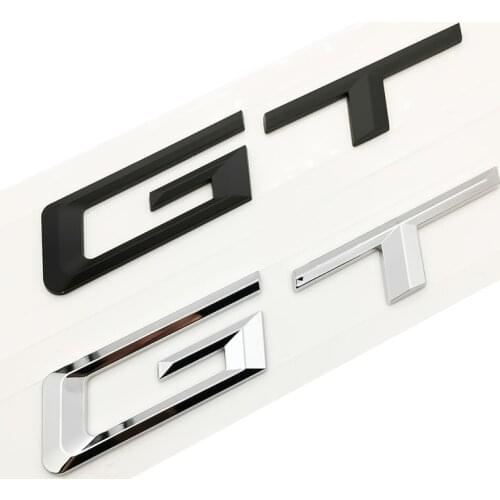 1pc GT Logo Silver Car Badge Sticker Auto Body Al Plastic Emblem Decal For BMW X1 X3 X5 X6 E83 F25 GT Accessories Car Styling