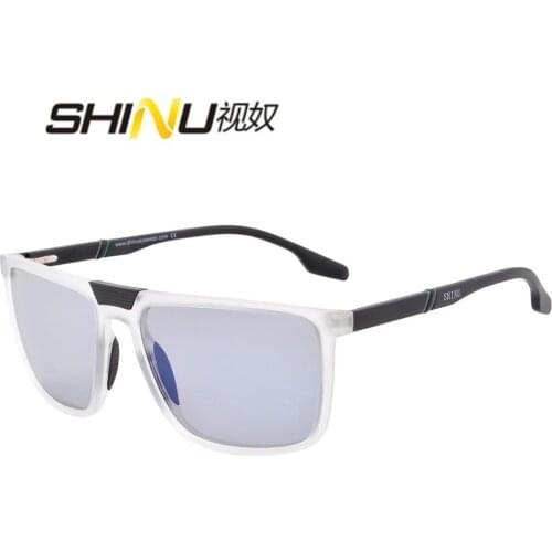 SHINU Tr90 sunglasses men’s polarized 1.1mm lens driving fishing sunglasses men women square frame can customized SH2003