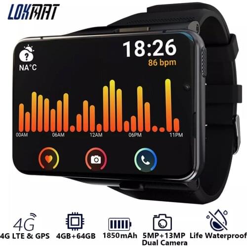 LOKMAT APPLLP MAX Android Watch Phone Dual Camera Video Calls 4G Wifi Smartwatch Men RAM 4G ROM 64G Game Watch Detachable Band