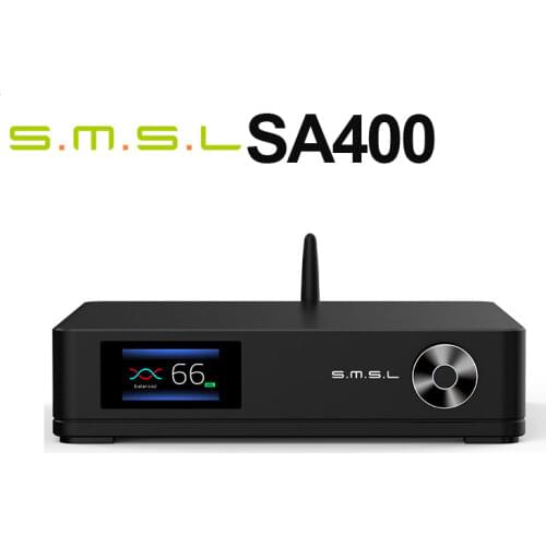 SMSL SA400 Hi-Res Power Amplifier 230W Bluetooth 5.0 APT-X NJW1195 Powerful Bass Pre-amp Output RCA/XLR/BT input