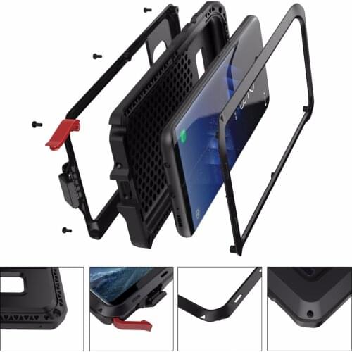 Heavy Duty Metal Case Shockproof Armor Case For Samsung Galaxy S10 S20 S7 edge S9 S8 Plus Drop Protective Cover For Note 8 20