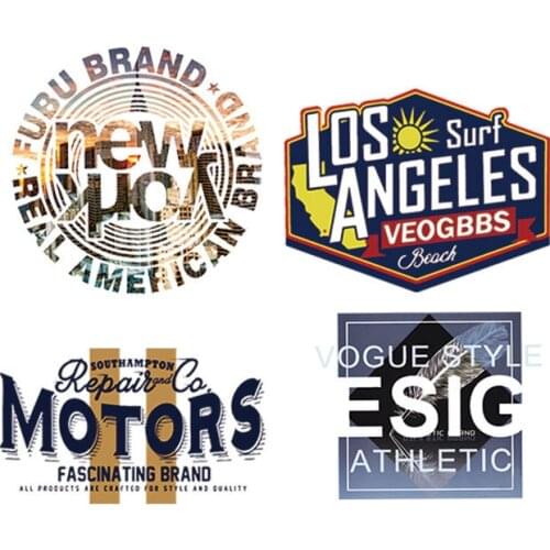 Thermal Patches letter Heat Transfer T-shirt Washable Jeans Decoration DIY Fashion New Appliques For Clothing