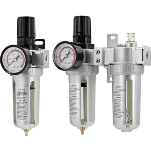 SFC400 1/2&quot Air Compressor Oil Lubricator Moisture Water Trap Filter Regulator ABS Aluminum Pneumatic Parts free shipping