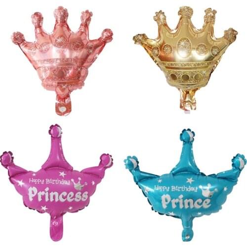 10Pcs Mini Gold Crown Helium Balloon Princess Crown Foil Balloons For Happy Birthday Wedding Party Baby Shower Decoration Globos