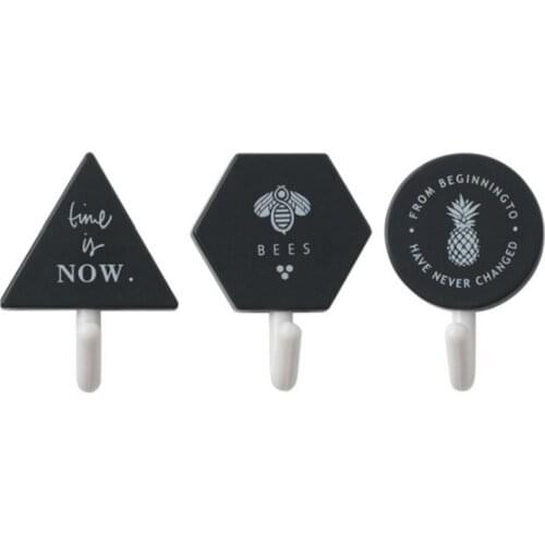 3 Pcs Household Strong Adhesive Hook Seamless Paste Hole-free Moisture-proof