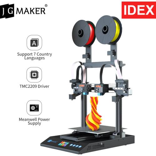JGMAKER Artist D Pro IDEX Independent Dual Extruder 3D Printer Direct Drive 32 Bit Board TMC2209 Large Print Size 300*300*340mm