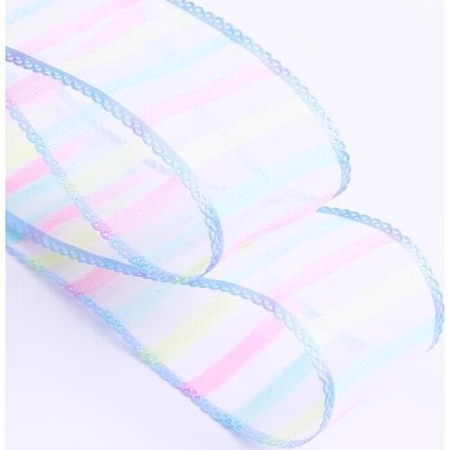 5 Yards/Lot 38mm High Quality Organza Ribbon for Wedding Christmas Party Decor DIY Bow Craft Ribbons Card Gift Wrapping Supplies