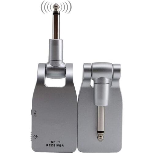 UHF 2.4G Wireless Guitar System Transmitter Receiver Built- In Rechargeable Battery 30M Wireless Guitar Transmitter Receiver