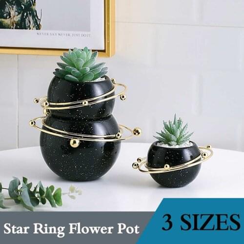 Planet Style Flower Pot Ceramic Vase Planter Desktop Ornaments Home Decor Garden Accessories Succulent Flower Pot Decoration