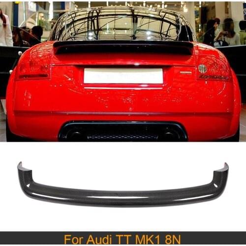 For TT Carbon Fiber Rear Trunk Spoiler Wing Boot Lip for Audi TT MK1 8N 1998 - 2006 Car Rear Trunk Spoiler Wing Sticker