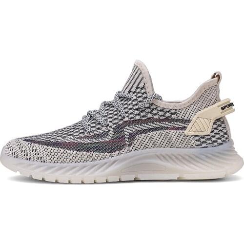 Summer Casual Running Shoes Comfortable Lightweight Sports Shoes Non-slip Fashion Breathable Men Round Toe Low-top Thick Bottom