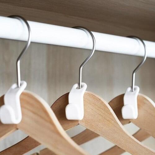 6/12/24PCS Connect Hooks for Hanger Wardrobe Closet Connect Hooks Rails Storage Organzier Hook Clothes Organzier Linking Hooks
