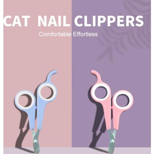 Pet cat nail clippers special pink and blue for beginners to prevent cats from scratching amazing pet supplies