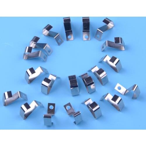 LETAOSK Silver 20pcs Steel Tone Metal Positive Negative Conversion Spring Contact Plate for AAA Battery