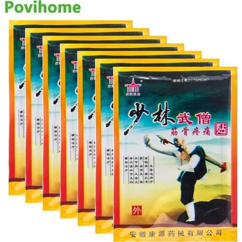 48Pcs Arthritis Medical Plaster Body Back Knee Pain Relief Shelf-heating Adhesive Patch Joint PainKiller Kung Fu Stickers D1399