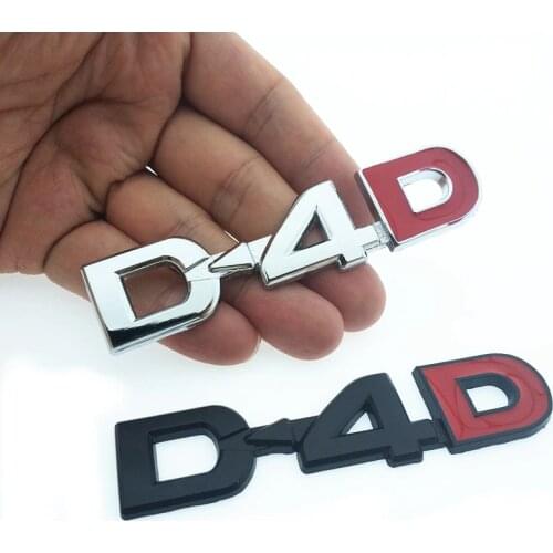 3D Metal D4D logo car side emblem rear trunk decorative sticker styling for BMW Toyota Toyota Honda Ford Accessories