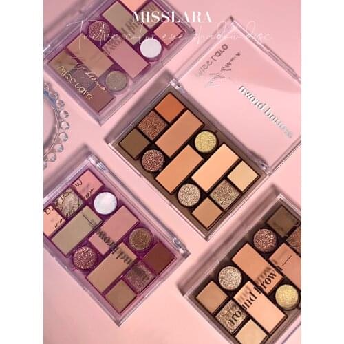 Miss lara 12 colors shimmering eyeshadow makeup matte waterproof glitter eyeshadow Long-lasting palette cosmetics Nude Makeup