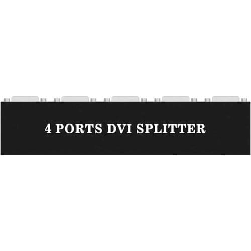 Multimedia DVI Splitter DVI Extender Adapter 1x4 Spliter 1in4out DVI Signal Splitter Suit for multiple video display