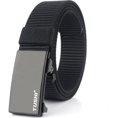 Designer Belt Canvas Men Belt Tactical Belts Casual Nylon Women Belt Strap Male Belts for Women Jeans High Quality Black 3.4CM